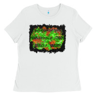 White halloween leopard lines background Ladies Tee - BundleAndBundleShop