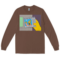 Chestnut The Simpsons Old Man Yells At Cloud Newspaper V1 Long Sleeve Tee - PixelWave