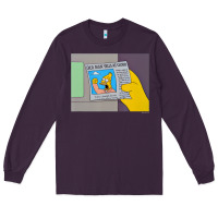 Plum The Simpsons Old Man Yells At Cloud Newspaper V1 Long Sleeve Tee - PixelWave