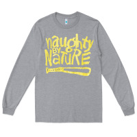 Heather Grey Naughty by Nature, Naughty, Nature, the Naughty by Nature, Naughty by  Long Sleeve Tee - PixelWave
