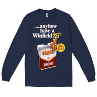 Navy Anyhow Have A Winfield 25s Classic Long Sleeve Tee - PixelWave