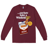 Burgundy Anyhow Have A Winfield 25s Classic Long Sleeve Tee - PixelWave