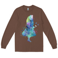 Chestnut watercolor splatter alice in wonderland t shirt design Long Sleeve Tee - PixelWave