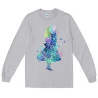 Moon Dust watercolor splatter alice in wonderland t shirt design Long Sleeve Tee - PixelWave