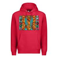 Cardinal basketball serape cowhide turquoise leopard glitter  brushstrokes Premium Hoodie - Artiststas