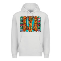 Dove Grey basketball serape cowhide turquoise leopard glitter  brushstrokes Premium Hoodie - Artiststas