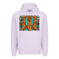 Lilac basketball serape cowhide turquoise leopard glitter  brushstrokes Premium Hoodie - Artiststas
