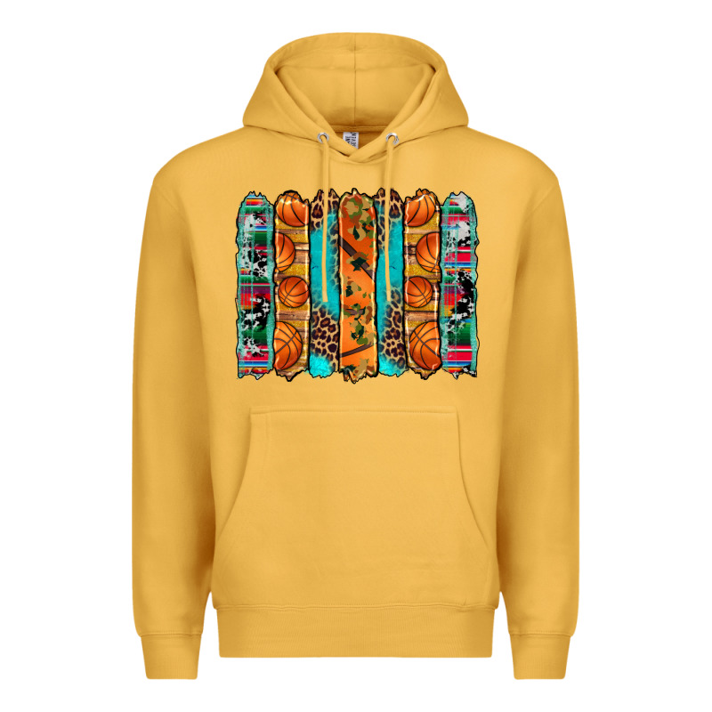 Basketball Serape Cowhide Turquoise Leopard Glitter  Brushstrokes Premium Hoodie by Artiststas | Teevron