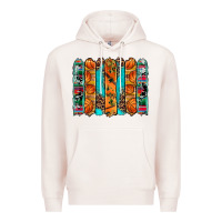 Pale Pink basketball serape cowhide turquoise leopard glitter  brushstrokes Premium Hoodie - Artiststas
