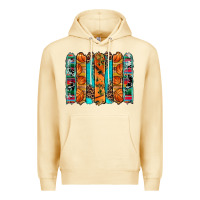 Pina Colada basketball serape cowhide turquoise leopard glitter  brushstrokes Premium Hoodie - Artiststas