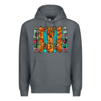 Rock basketball serape cowhide turquoise leopard glitter  brushstrokes Premium Hoodie - Artiststas