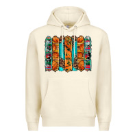 Sandshell basketball serape cowhide turquoise leopard glitter  brushstrokes Premium Hoodie - Artiststas