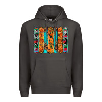 Smoke basketball serape cowhide turquoise leopard glitter  brushstrokes Premium Hoodie - Artiststas