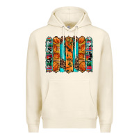 Tofu basketball serape cowhide turquoise leopard glitter  brushstrokes Premium Hoodie - Artiststas