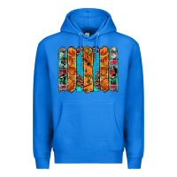 True Royal basketball serape cowhide turquoise leopard glitter  brushstrokes Premium Hoodie - Artiststas