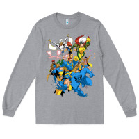 Heather Grey group pic x men Long Sleeve Tee - PixelWave