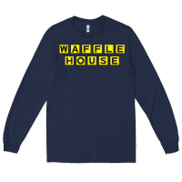 Navy waffle hause Long Sleeve Tee - PixelWave