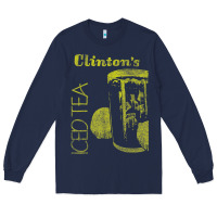 Navy Clintons Iced Tea Long Sleeve Tee - PixelWave