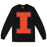 Black illinois fighting illini Long Sleeve Tee - PixelWave