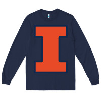 Navy illinois fighting illini Long Sleeve Tee - PixelWave