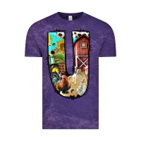 Cloud Purple farm life alphabet lowercase letters u Vintage Tee - BundleAndBundleShop
