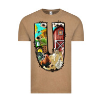 Vintage Coffee farm life alphabet lowercase letters u Vintage Tee - BundleAndBundleShop