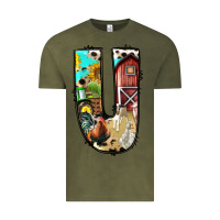 Vintage Olive farm life alphabet lowercase letters u Vintage Tee - BundleAndBundleShop