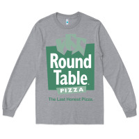 Heather Grey round table pizza Long Sleeve Tee - PixelWave