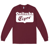 Burgundy onitsuka tiger Long Sleeve Tee - PixelWave