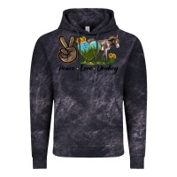 Cloud Black Peace Love Donkey Vintage Hoodie - LillyAllenDesigns