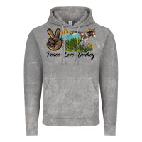 Cloud Rock Peace Love Donkey Vintage Hoodie - LillyAllenDesigns
