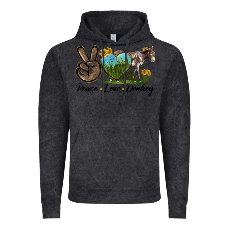 Peace Love Donkey Vintage Hoodie by LillyAllenDesigns | Teevron