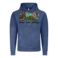 Vintage Denim Peace Love Donkey Vintage Hoodie - LillyAllenDesigns