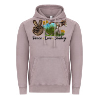 Vintage Zinc Peace Love Donkey Vintage Hoodie - LillyAllenDesigns