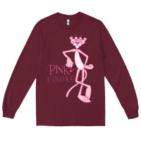 Burgundy pink panther Long Sleeve Tee - PixelWave