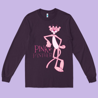 Pink Panther Long Sleeve Tee Designed By Pixelwave