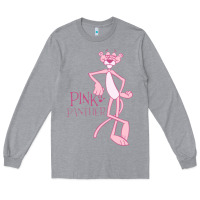 Heather Grey pink panther Long Sleeve Tee - PixelWave