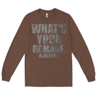Chestnut what's your damage, heather   heathers Long Sleeve Tee - PixelWave