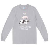 Moon Dust liberation to all vegan vegetarian food animal love Long Sleeve Tee - PixelWave