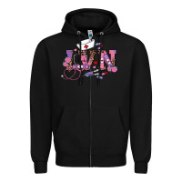 Black valentines day lvn Zipper Hoodie - RanaPortraitStore
