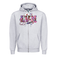 Heather Grey valentines day lvn Zipper Hoodie - RanaPortraitStore