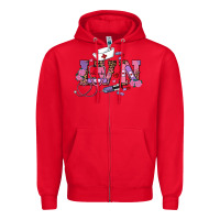 Red valentines day lvn Zipper Hoodie - RanaPortraitStore