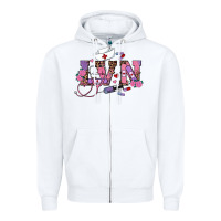 White valentines day lvn Zipper Hoodie - RanaPortraitStore