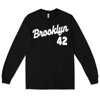 Black brooklyn 42 Long Sleeve Tee - PixelWave