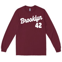 Burgundy brooklyn 42 Long Sleeve Tee - PixelWave