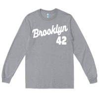 Heather Grey brooklyn 42 Long Sleeve Tee - PixelWave