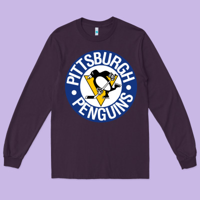 Penguins Player Sky Long Sleeve Tee Designed By Craftify