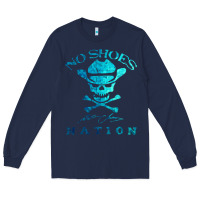 Navy kenny chesney no shoes nation Long Sleeve Tee - Craftify