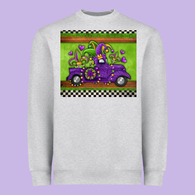 Mardi Gras Truck Heavyweight Sweatshirt Designed By Jasminsmagicworld