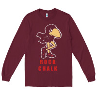 Burgundy Vintage jayhawk ku Long Sleeve Tee - Craftify